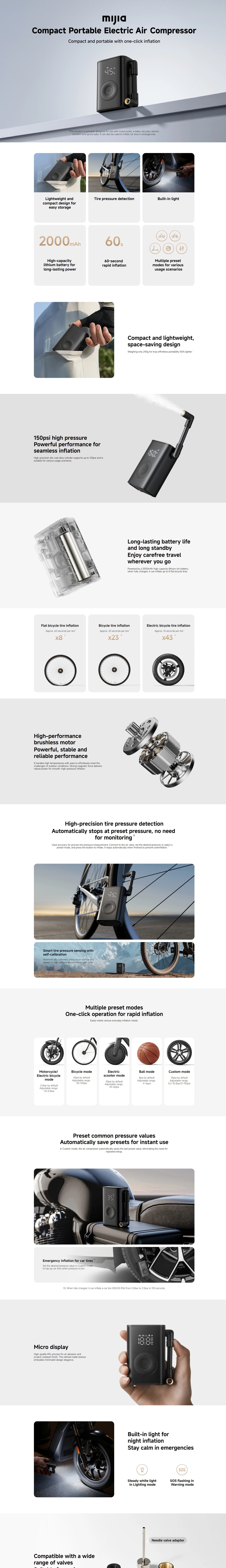 Xiaomi Compact Portable Electric Air Compressor