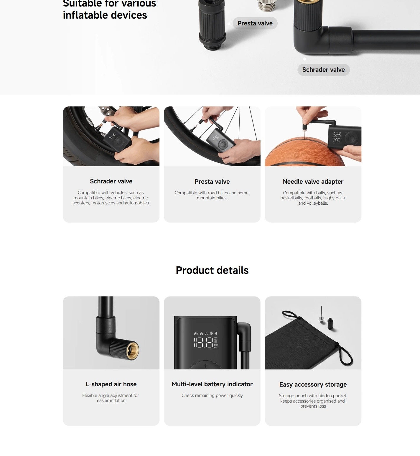 Xiaomi Compact Portable Electric Air Compressor