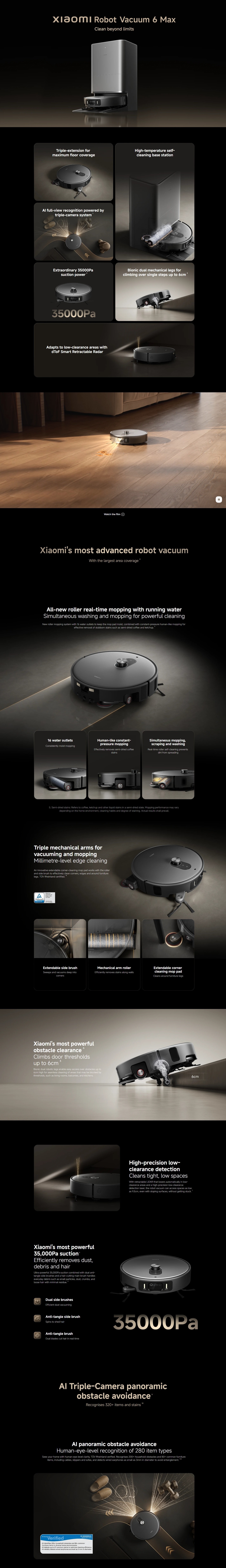 Xiaomi BHR08V1GB Robot Vacuum 6 Max