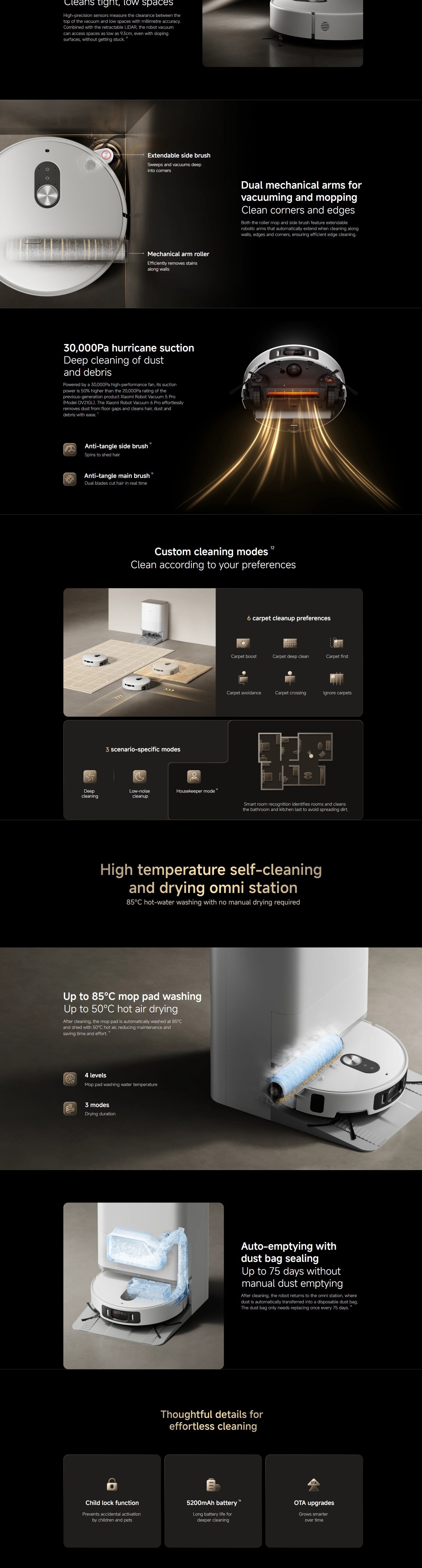 Xiaomi BHR08WZGB Robot Vacuum 6 Pro