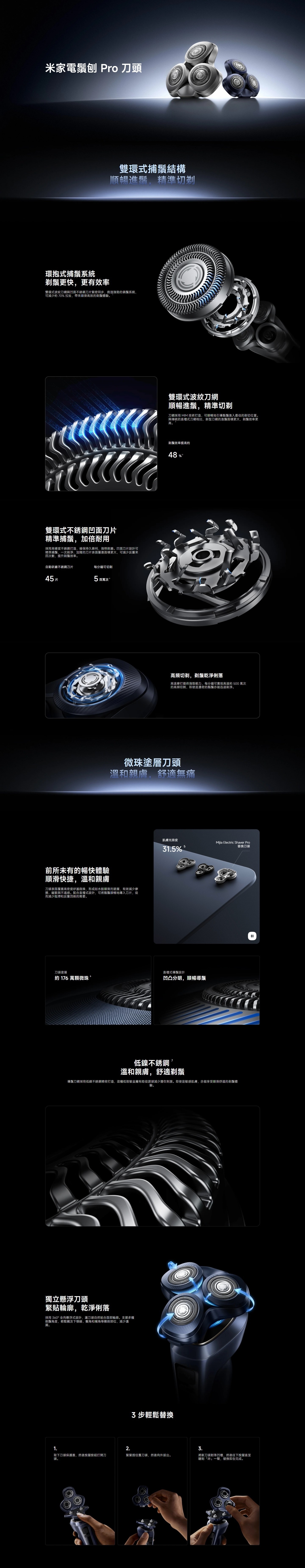 Xiaomi 小米 電鬚刨 Pro 刀頭