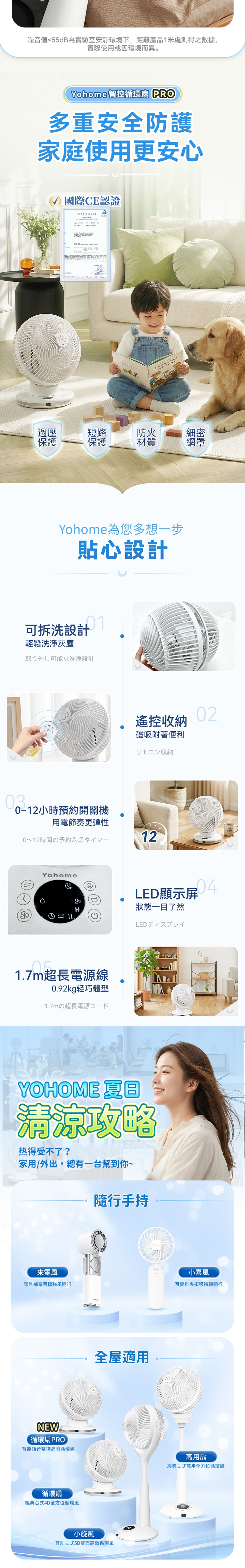 Yohome HTS-F191-02 [Audio Version] Yohome 4D All-Around Purification DC Circulation Fan (Japan) Fan