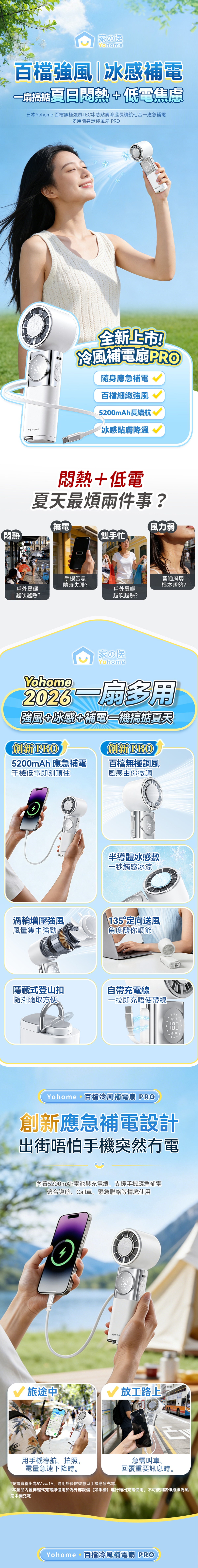 Yohome X80 Cooling Portable Mini Fan PRO  Fan