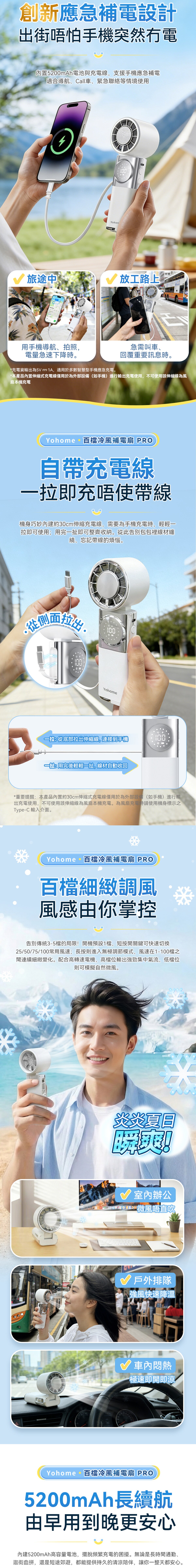 Yohome X80 TEC冰感多用隨身迷你風扇 PRO 風扇