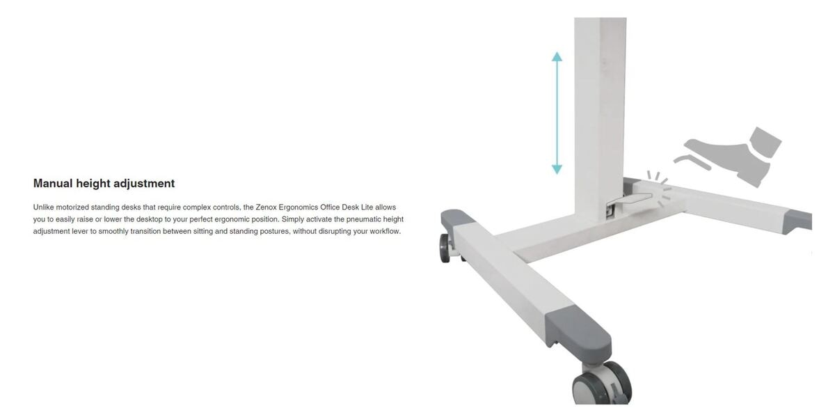 Zenox Rover Ergonomics Mobile Standing Desk