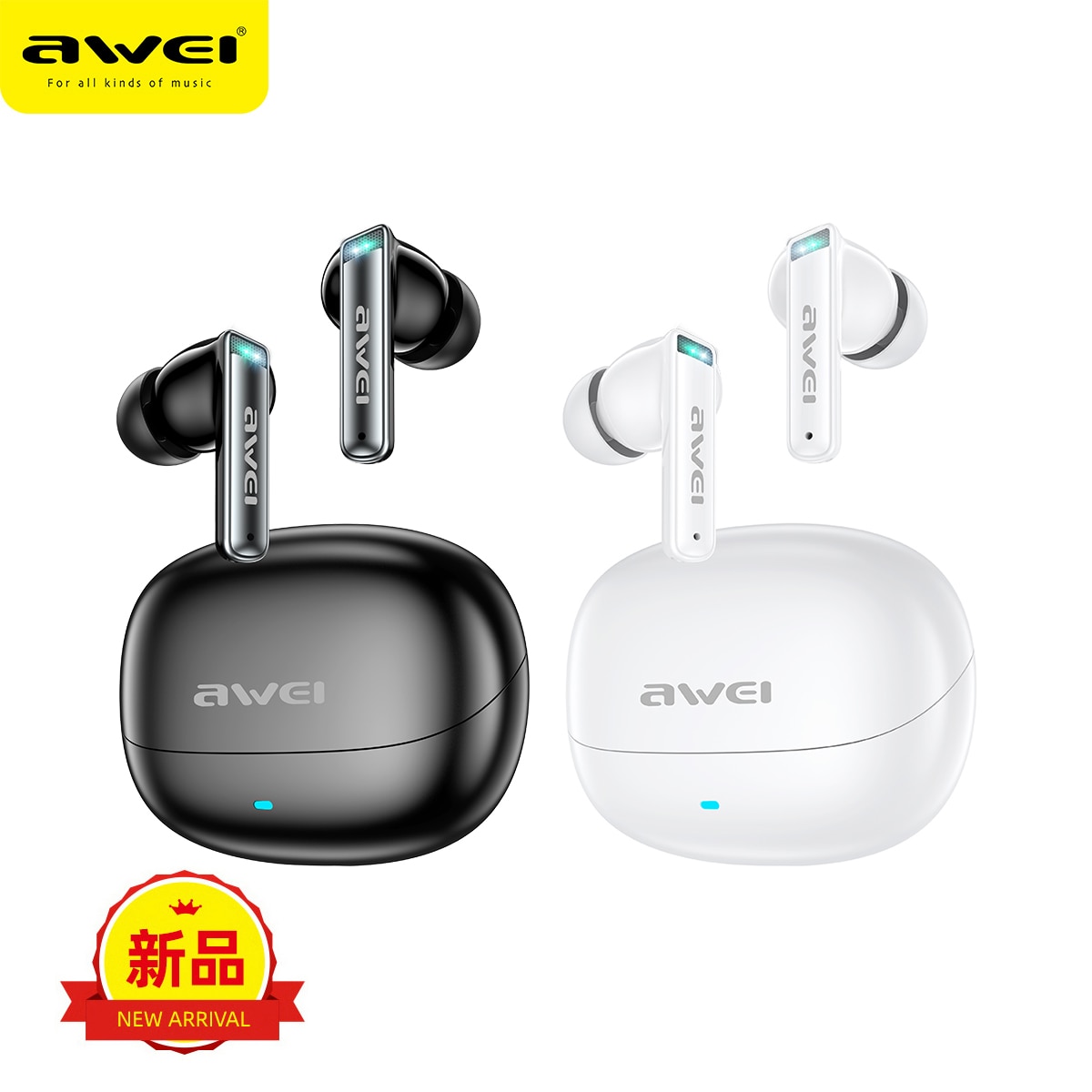 awei T88 True Sports Earbuds With Charging Case