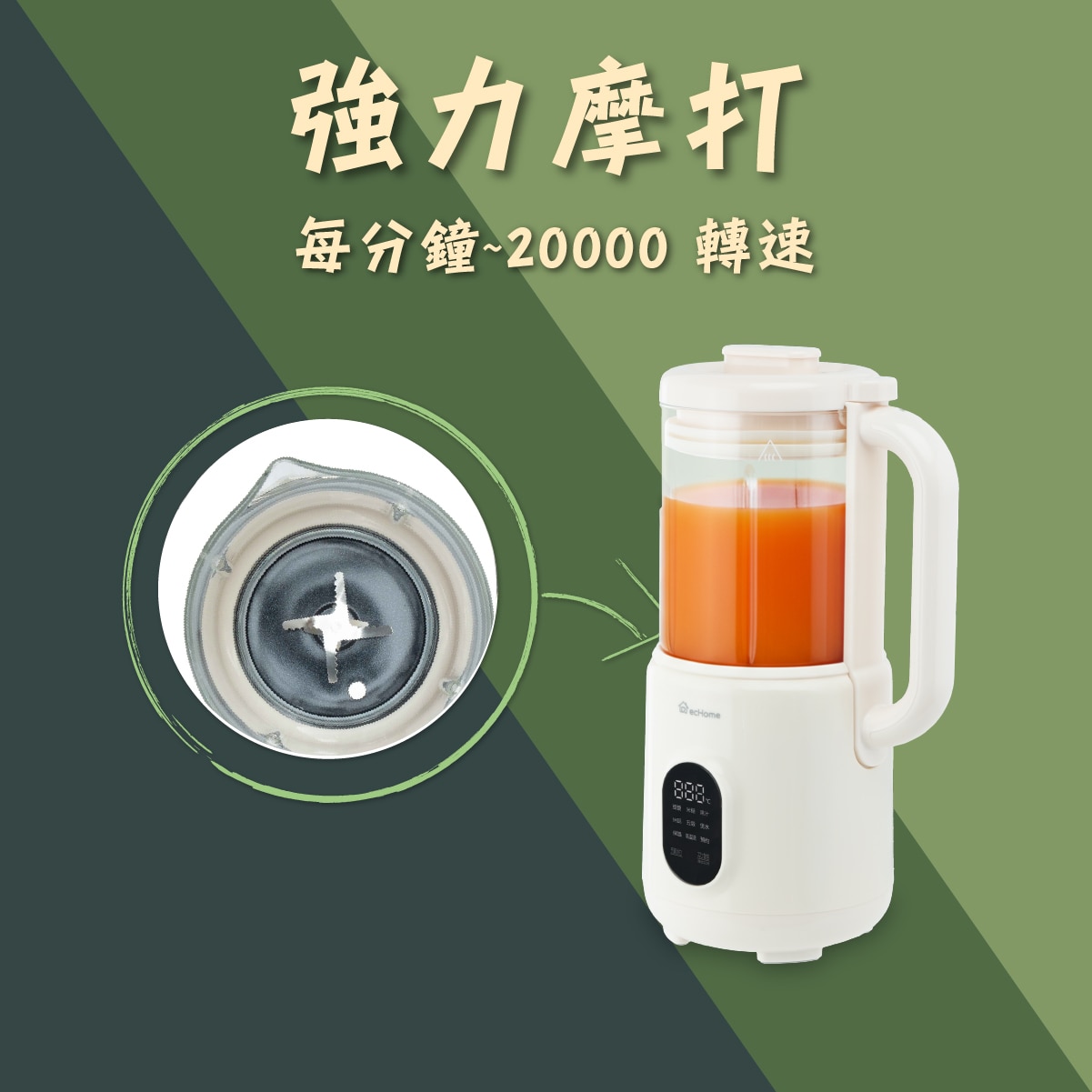 ecHome MSM800BE 高速冷熱破壁養生機
