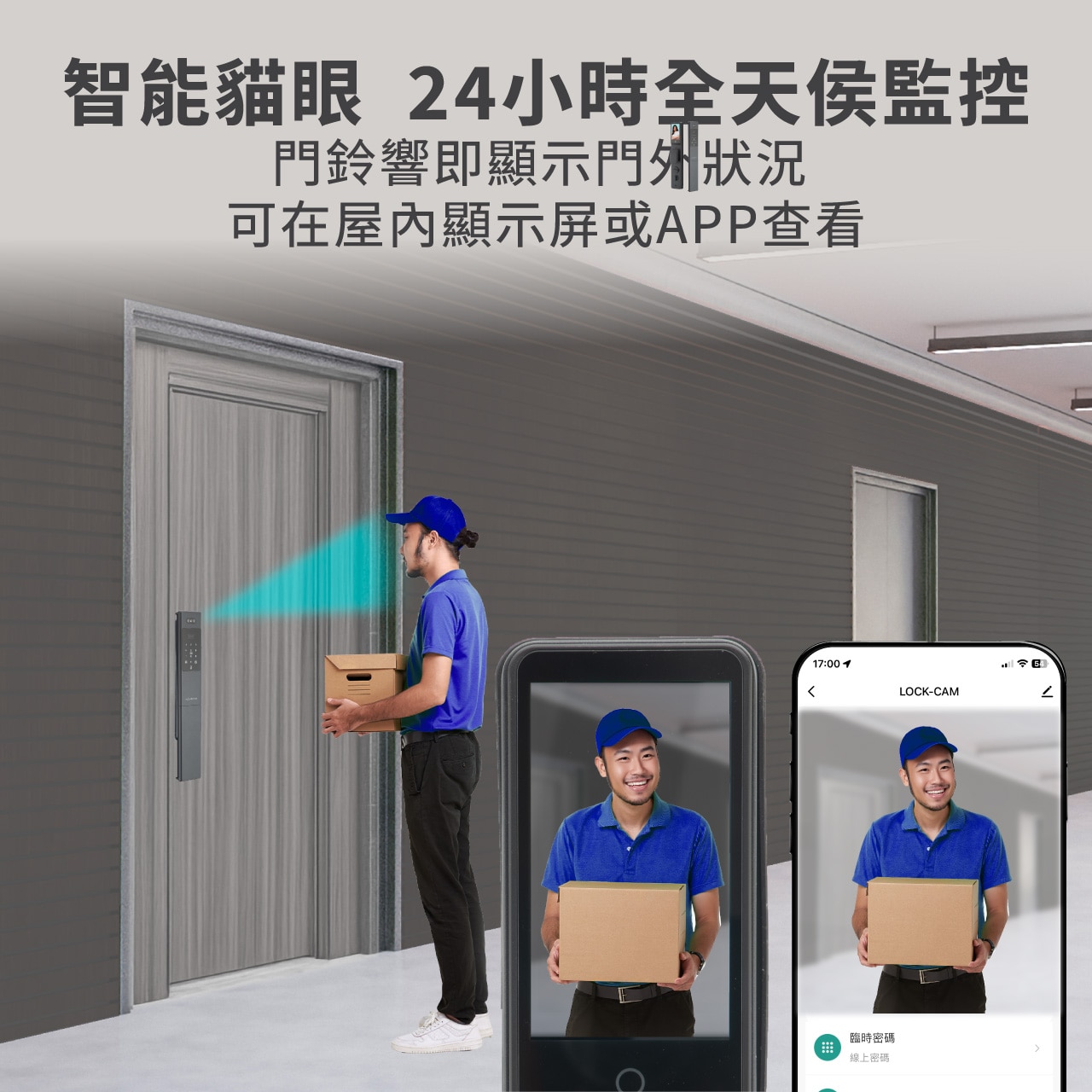 ecHome 億世家 DLFP025 2.5CM超薄(IP66 防水)  智能門鎖