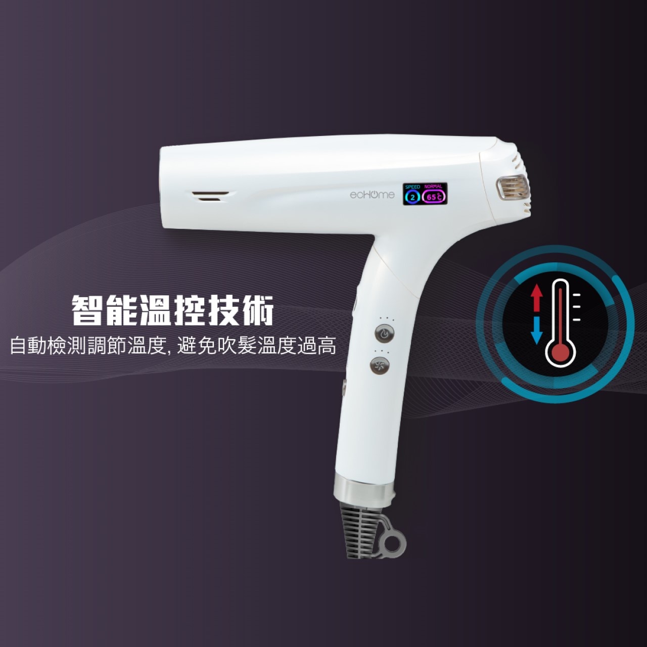 ecHome 億世家 HD1600W 1600W雙離子速乾風筒