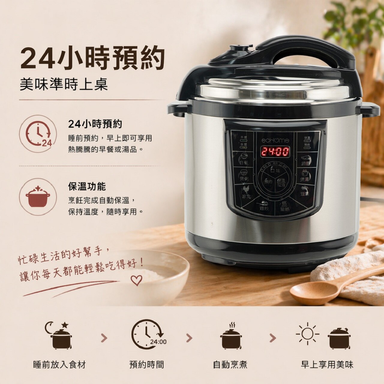 ecHome 億世家 PC5910 5.9L 高速煲