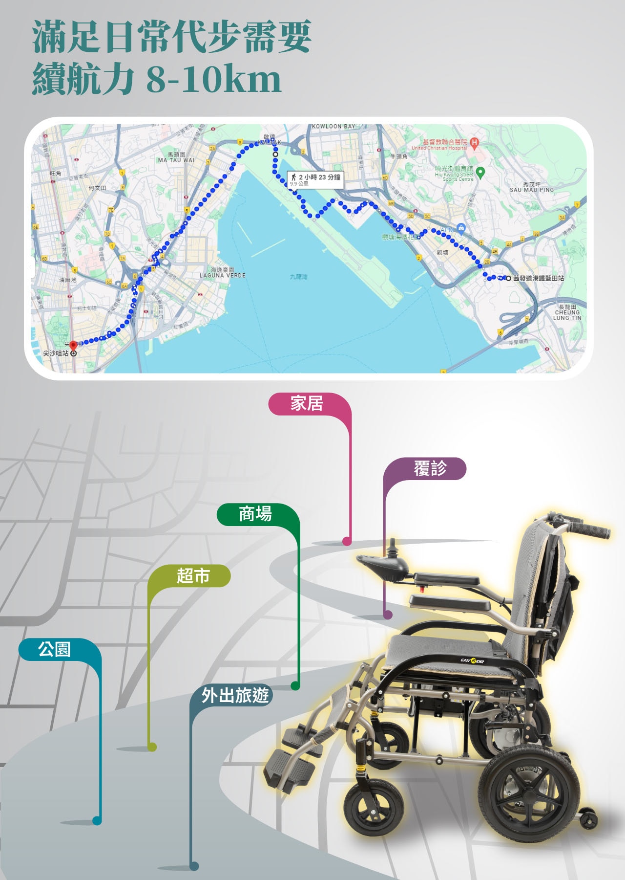 ecHome 可摺疊超輕電動輪椅 WC180