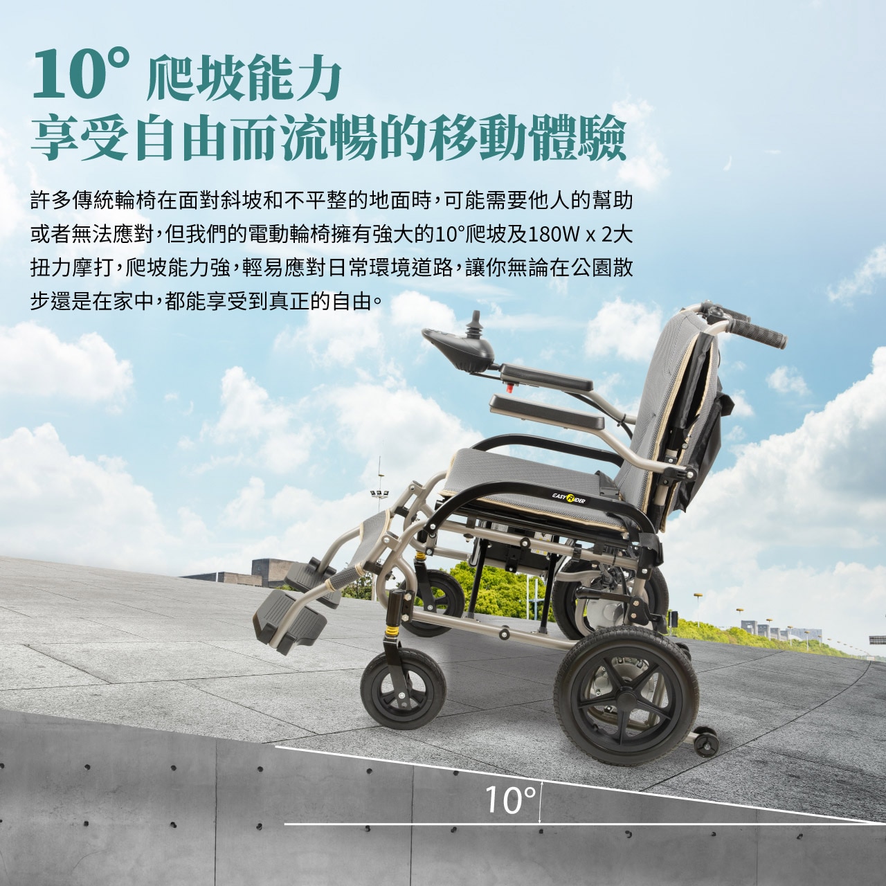 ecHome 可摺疊超輕電動輪椅 WC180