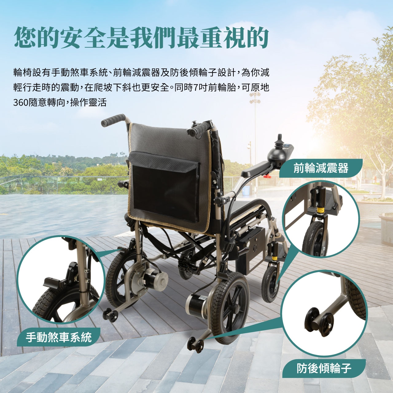 ecHome 可摺疊超輕電動輪椅 WC180