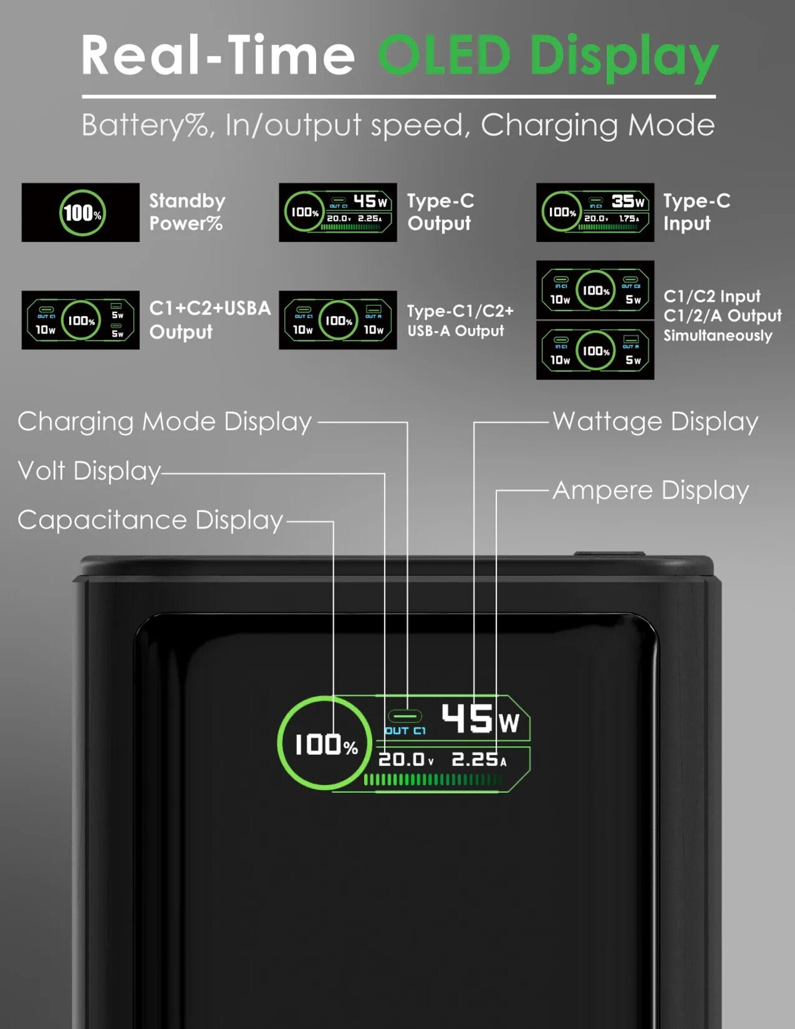 ego HA10 10000mAh 45W Built-in Cable Power Bank