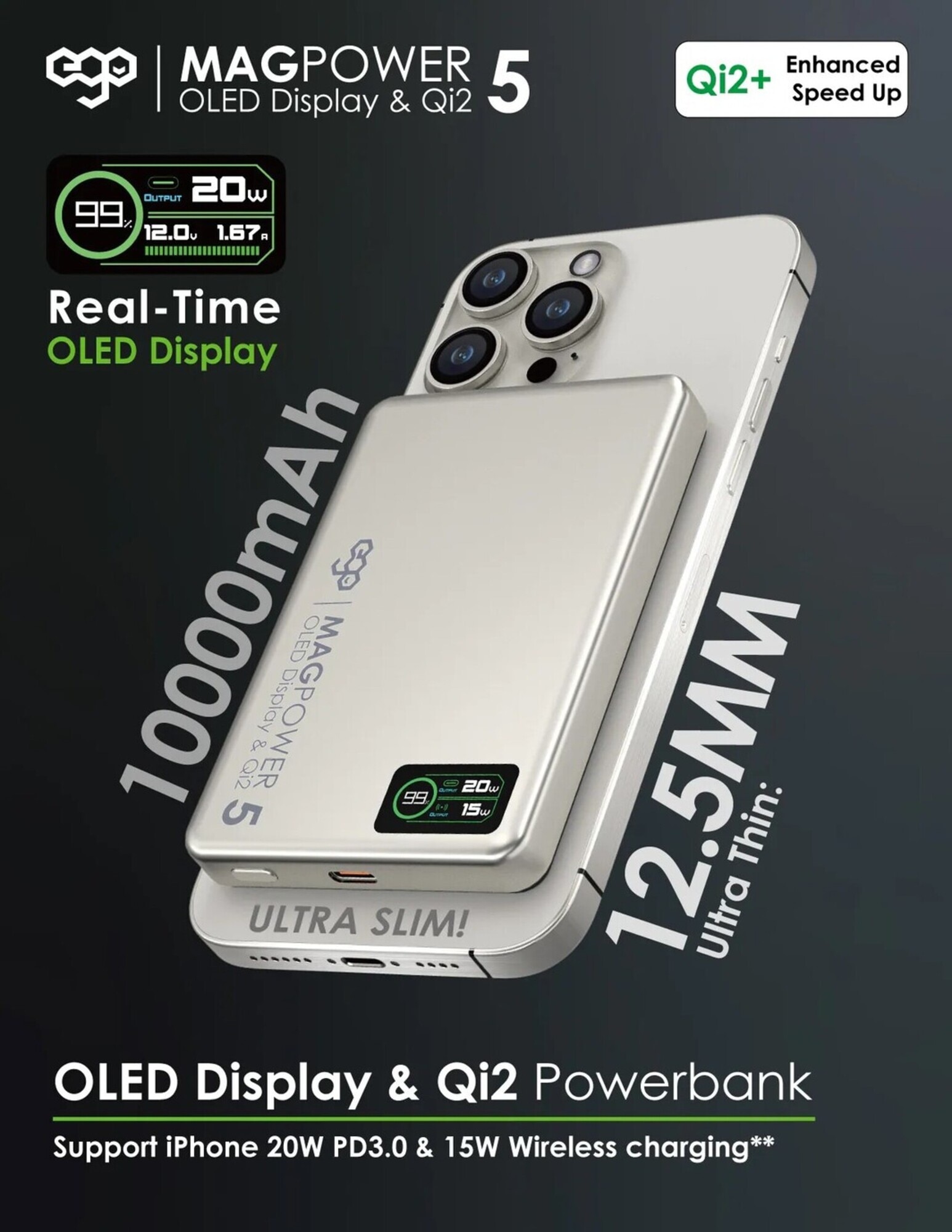 ego MAGPOWER Gen.5 10000mAh magsafe Power Bank