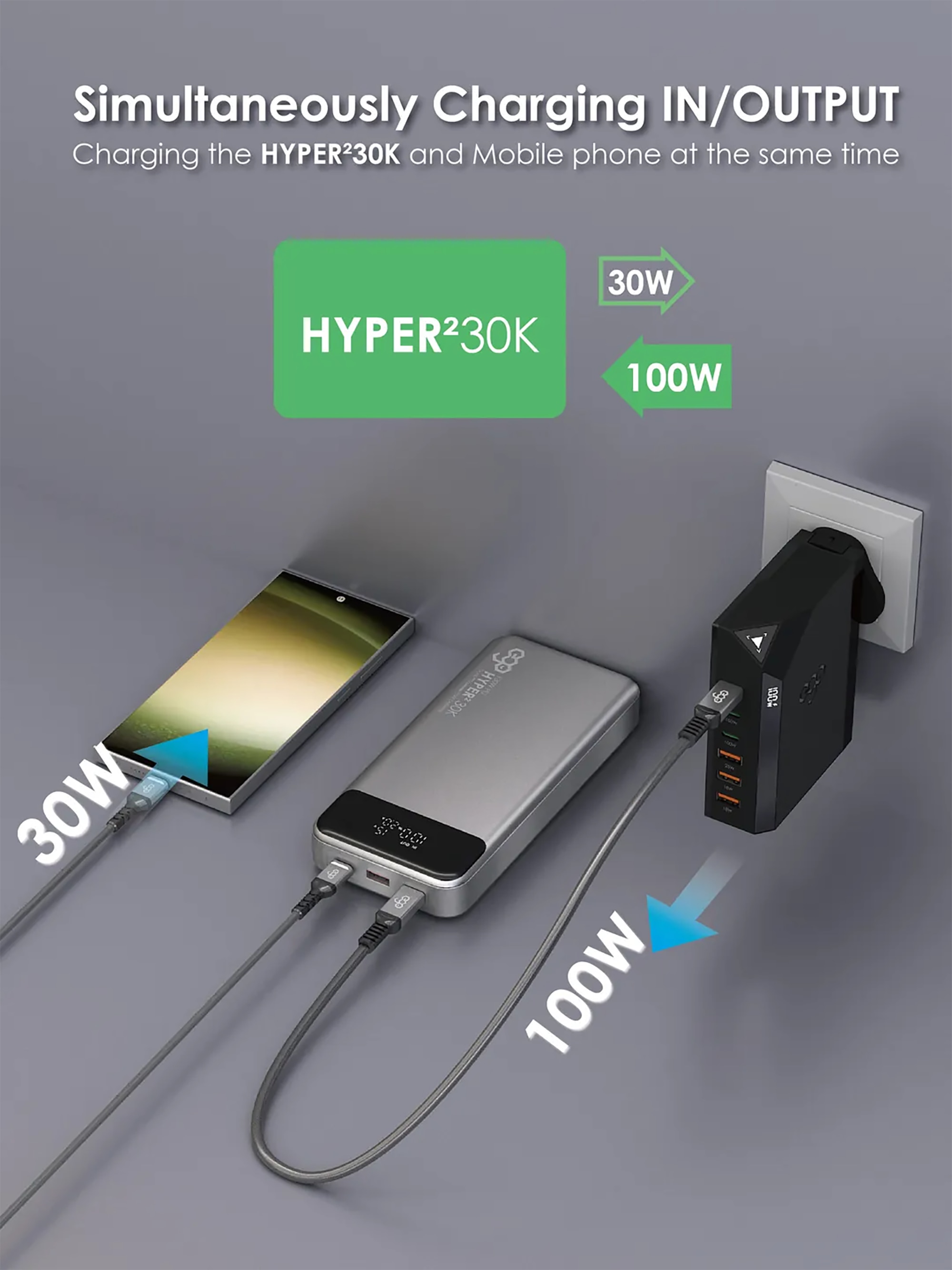 ego T152 HYPER² 30K 30000mAh 130W PD Powerbank