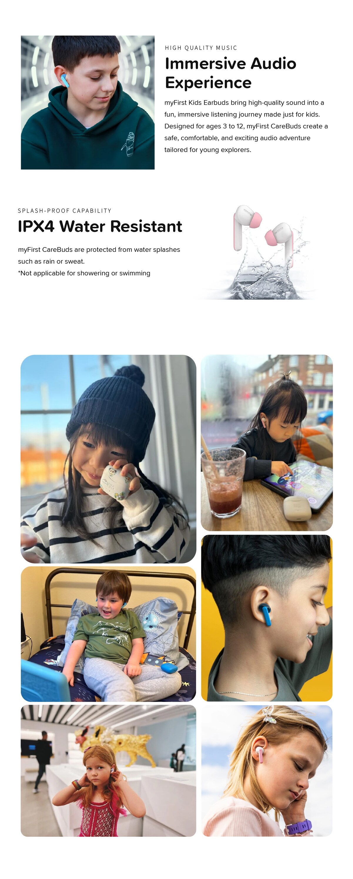 myFirst Carebuds Kids Wireless Earbuds