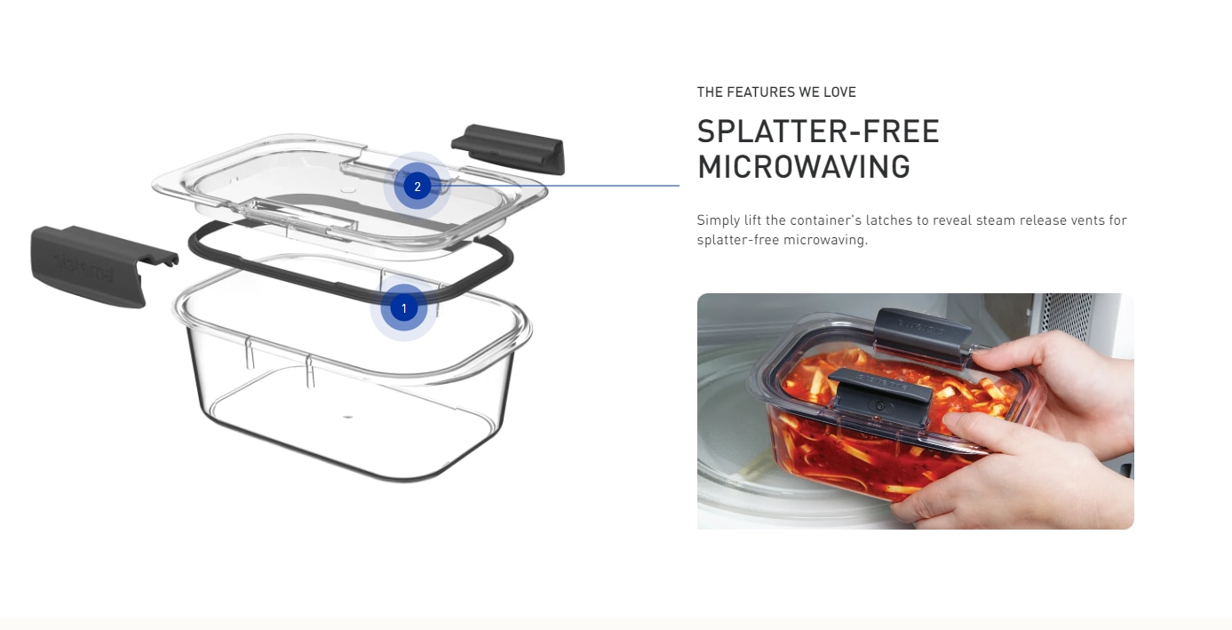 sistema 2L Rectangle Brilliance Container