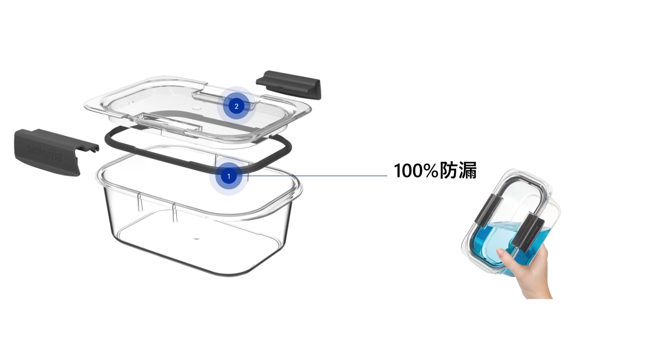 sistema Brilliance 100%防漏保鮮盒 2L