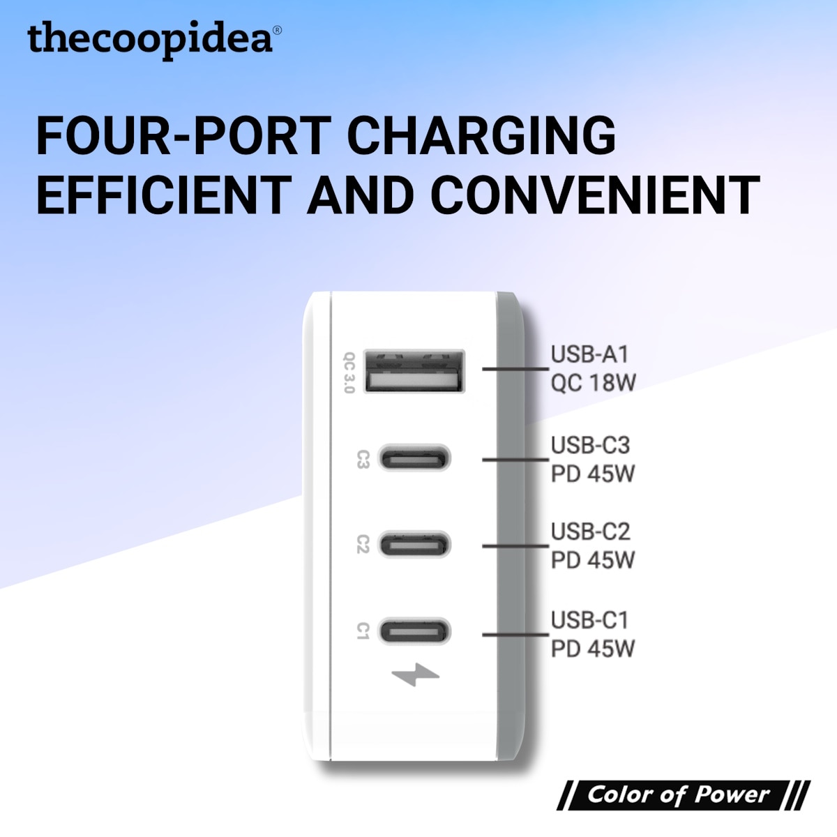 thecoopidea Mini Block 45W GaN PD Charging Station