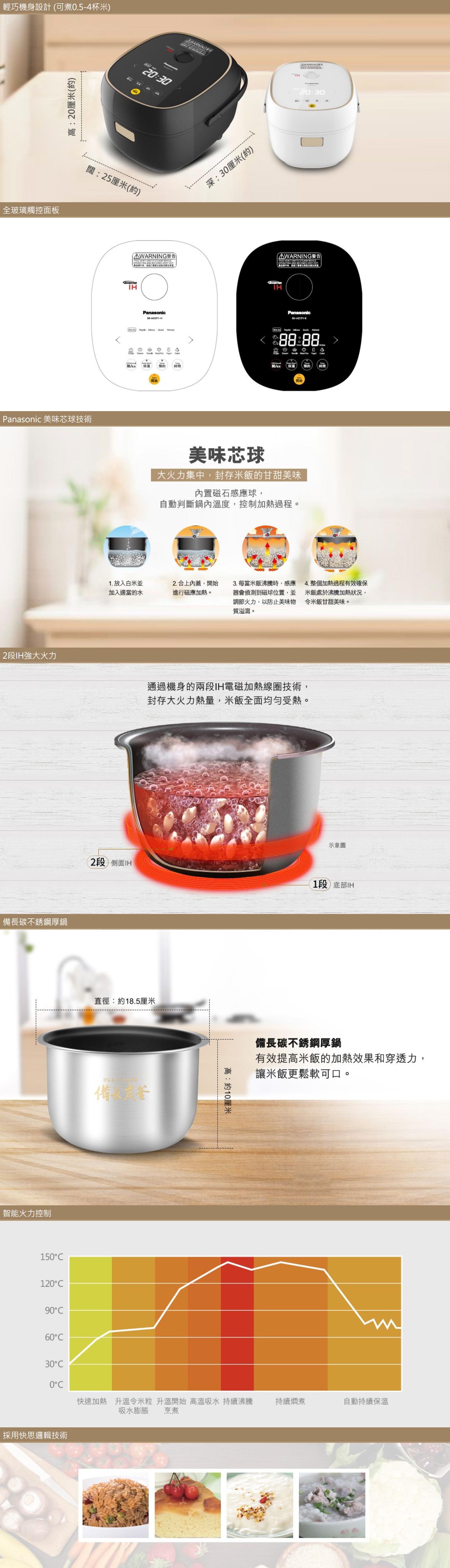 PANASONIC 樂聲牌 SR-AC071 IH磁應電飯煲 (0.7公升)