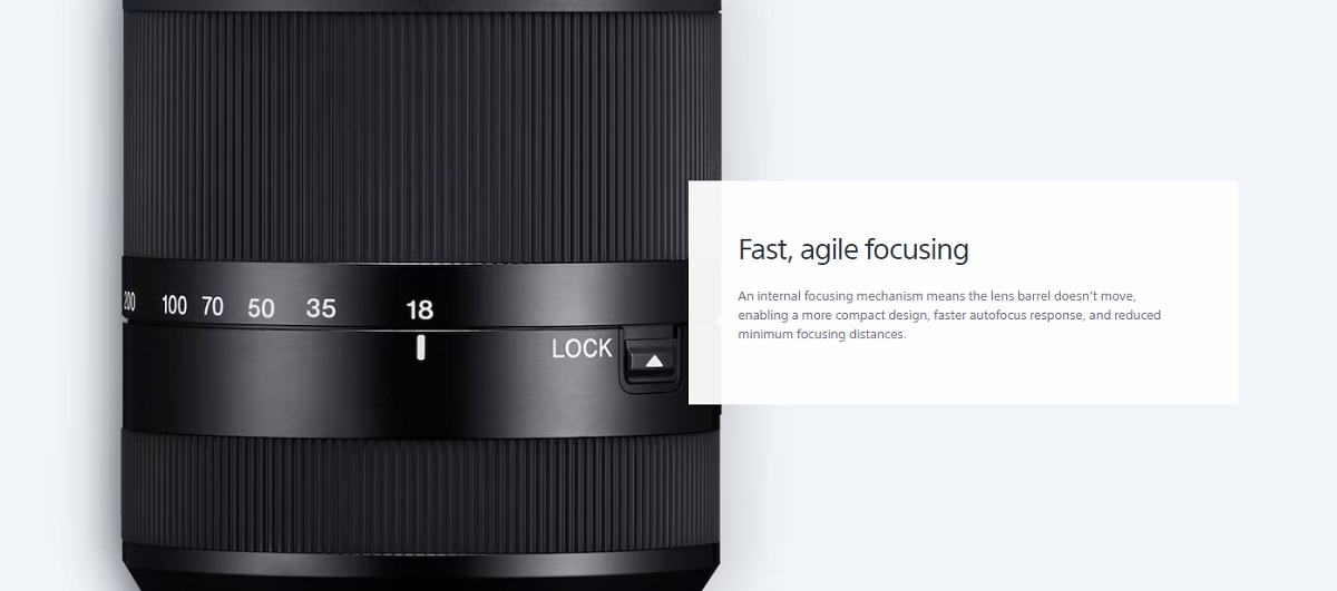 SONY E 18–200mm F3.5–6.3 OSS LE Lens