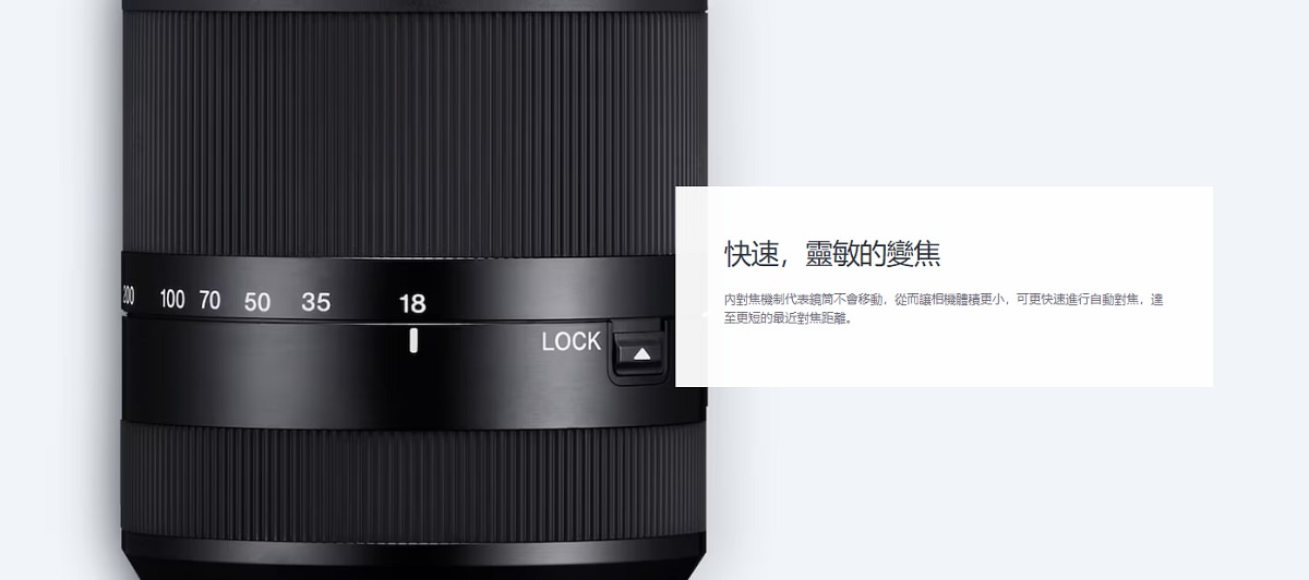 SONY 索尼 E 18–200mm F3.5–6.3 OSS LE 鏡頭