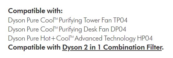 DYSON Activated carbon filter for 04 Series Purifier