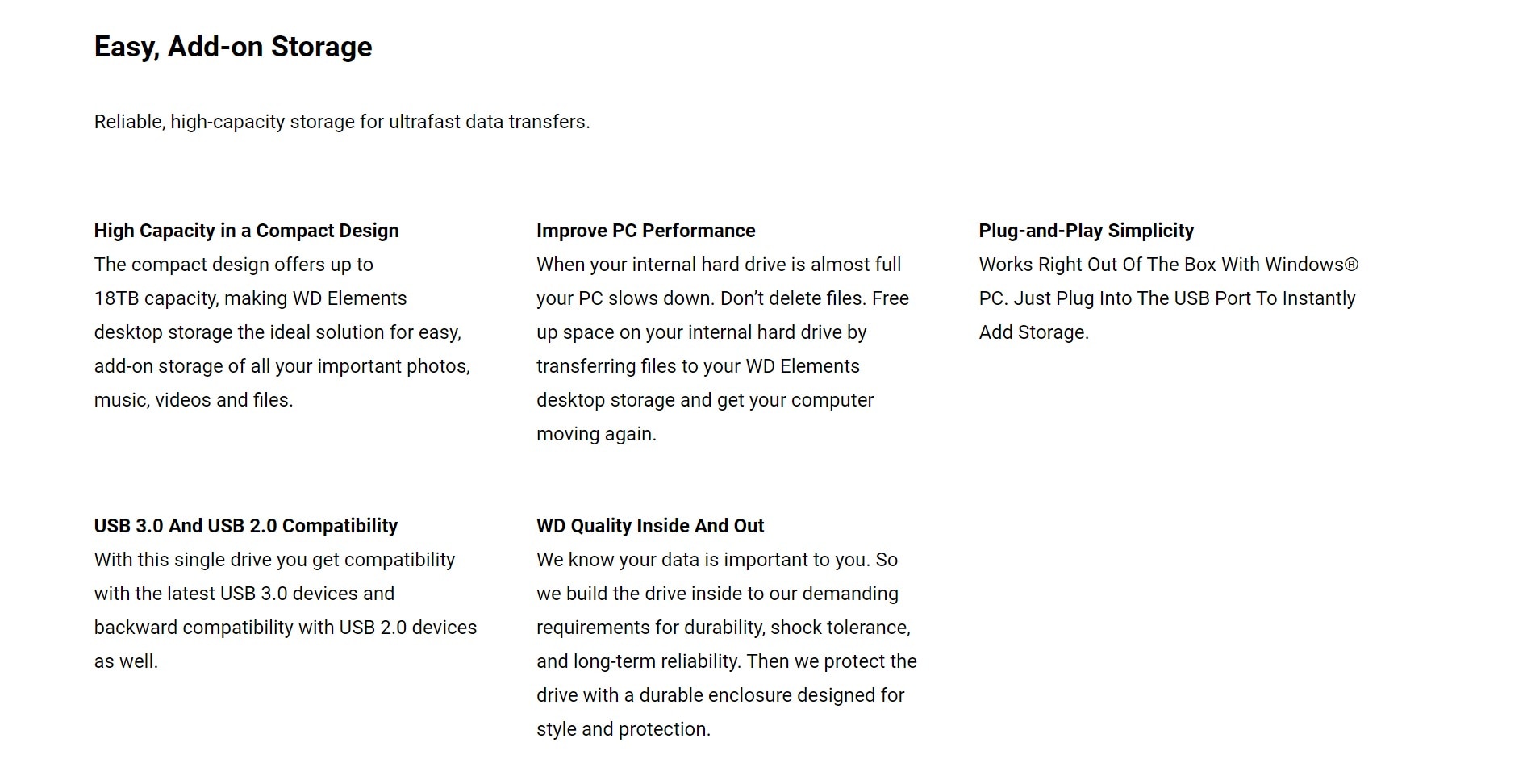 WESTERN DIGITAL ELEMENTS DESKTOP 8TB Portable HDD