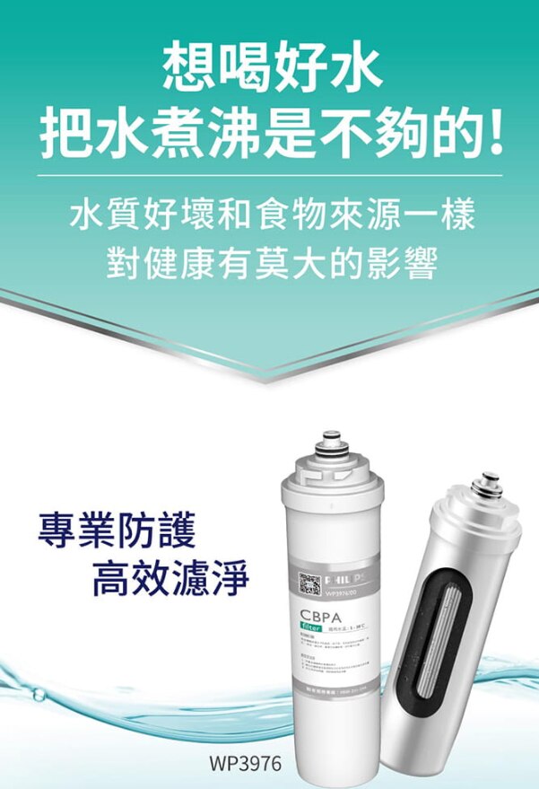 PHILIPS 飛利浦 WP3976 廚下式 濾水系統濾芯 (適用於WP4141 & WP4111)
