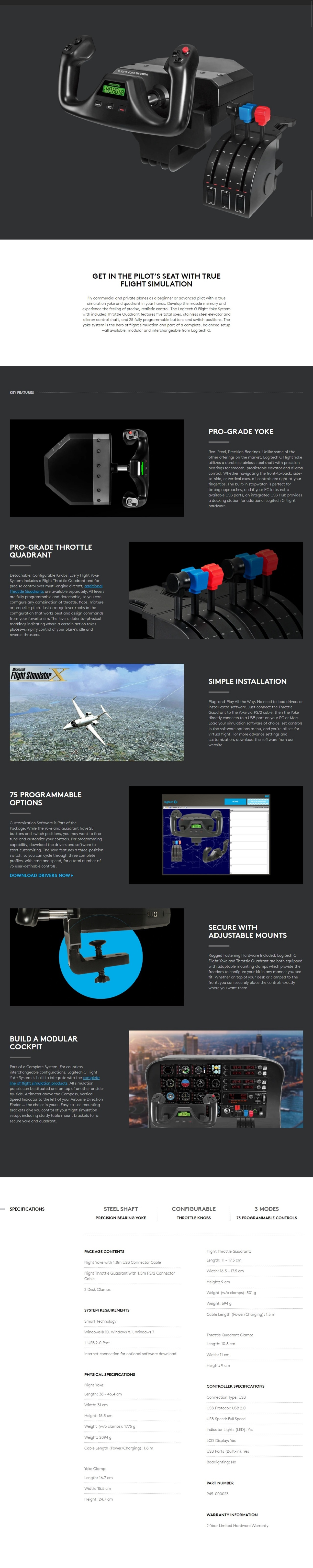 LOGITECH PC PRO Flight Yoke System