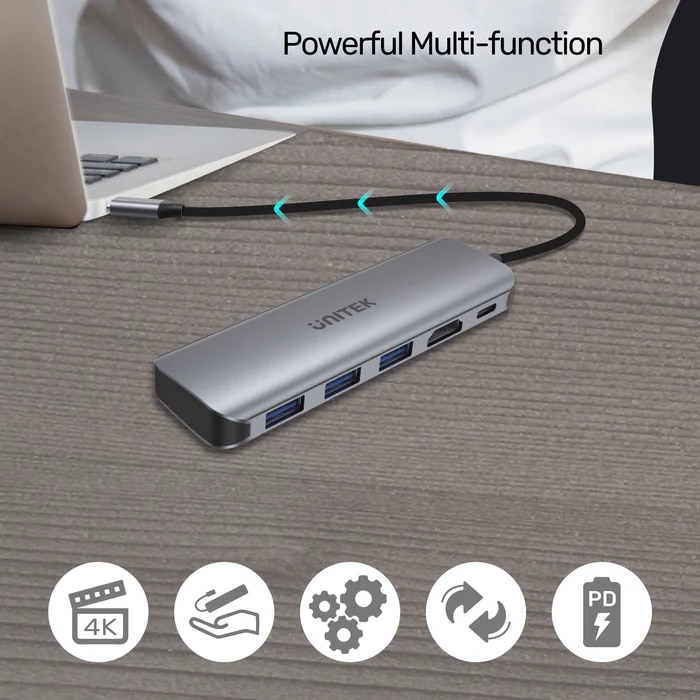 UNITEK H1107E uHUB P5+ 5合1 USB-C 集線器