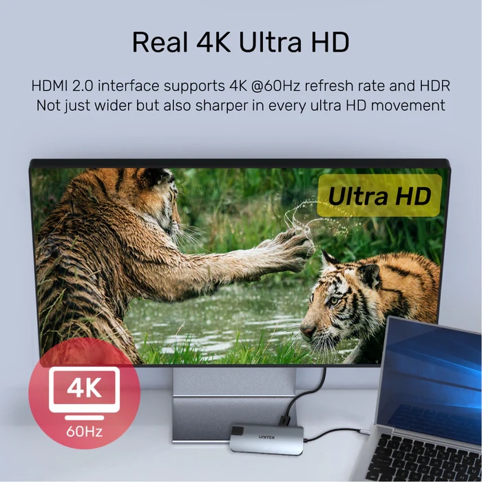 UNITEK D1028A uHUB P5 + 5合1 USB-C 集線器