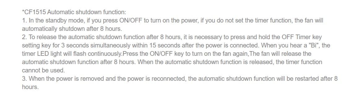 ORIGO CF1515 DC 3D Circulation Fan