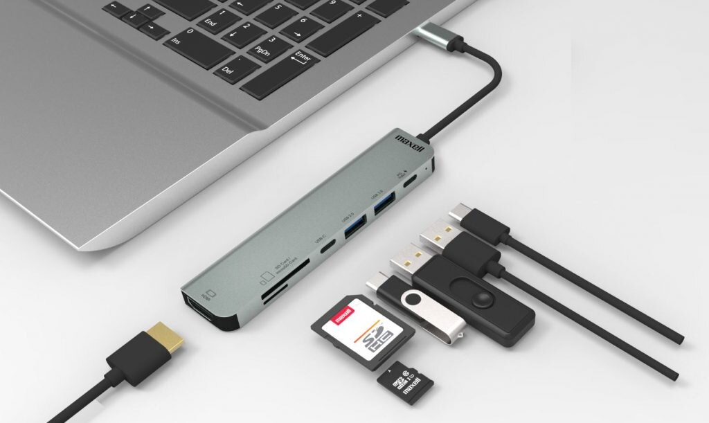 MAXELL 麥克賽爾 MXUH-C701 USB-C 7 合 1 轉接器