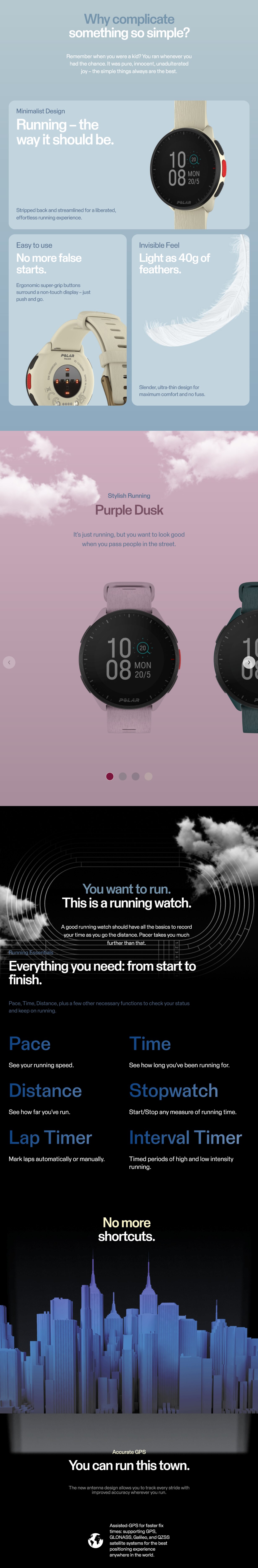 POLAR Pacer Smart Watch