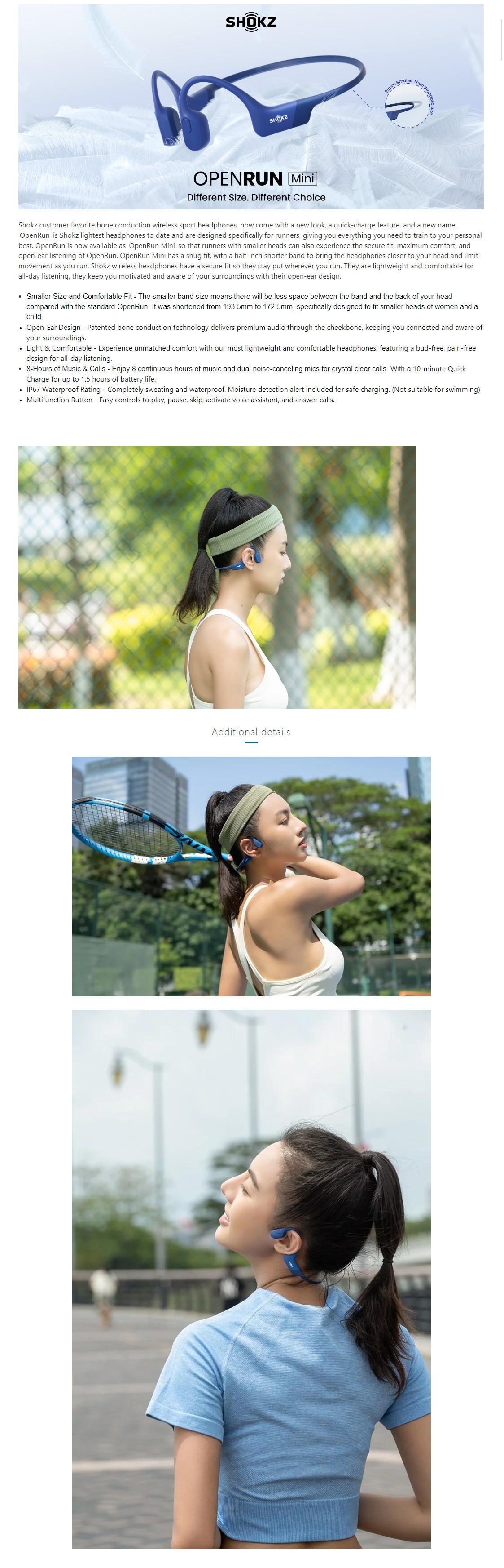 Shokz OpenRun Mini S804 Headphone