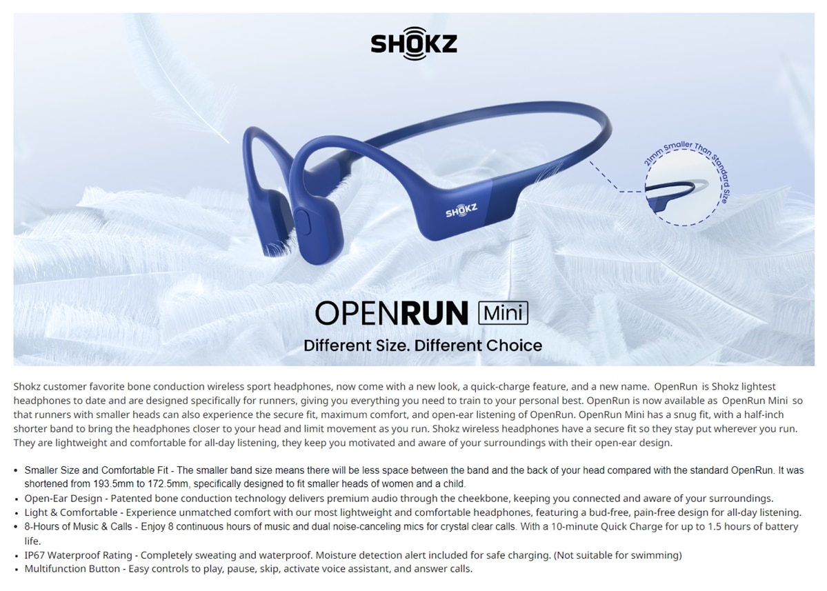 Shokz OpenRun Mini S804 Headphone