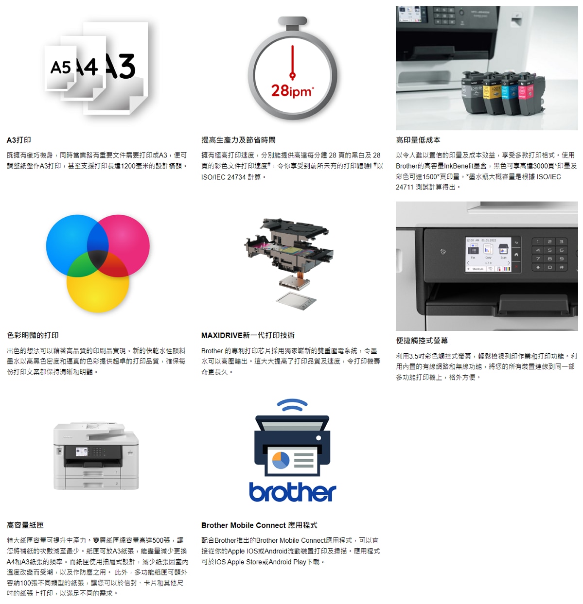 BROTHER 兄弟 MFCJ2740DW 多功能彩色噴墨打印機