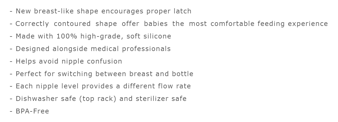 Dr. Brown's Options+ Breast-Like Silicone Nipples 2's - Level-4 9M+