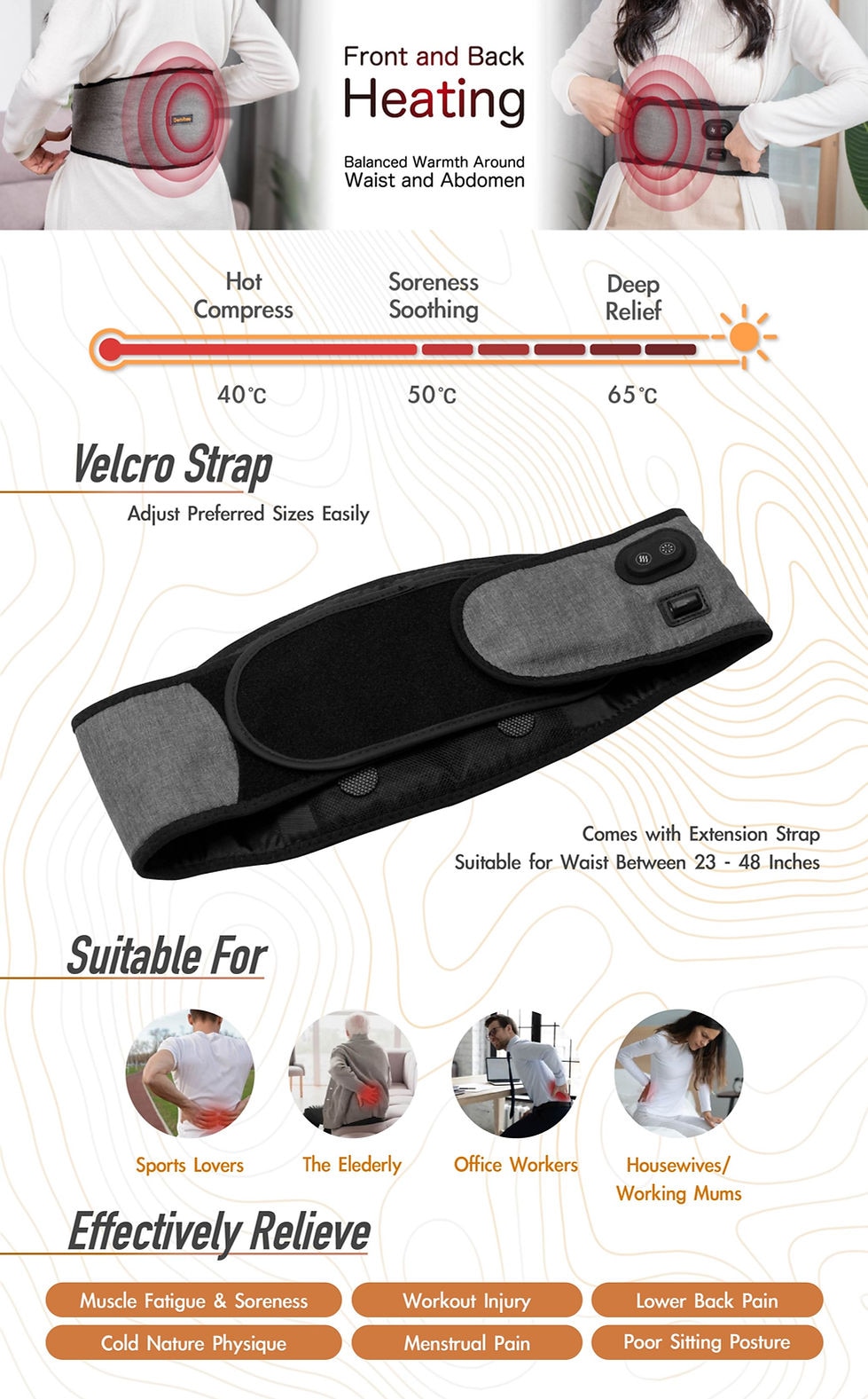 Gemibee Heating Bian Stone Relax Belt (with Graphene)