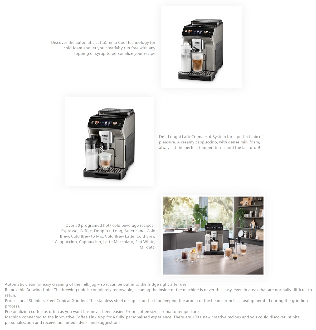 DELONGHI ECAM450.86.T Eletta Explore Fully Automatic Coffee Machine