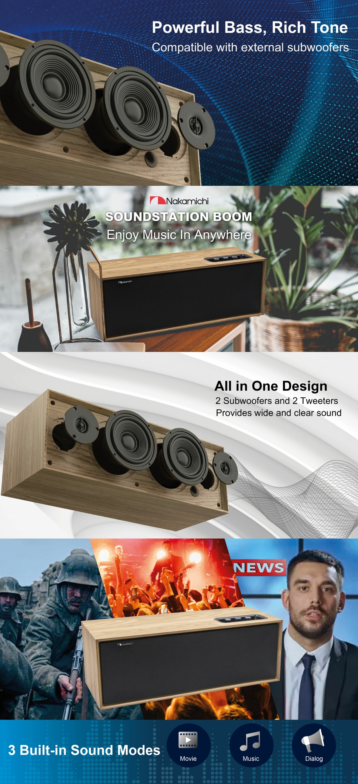 NAKAMICHI SOUNDSTATION BOOM Speaker