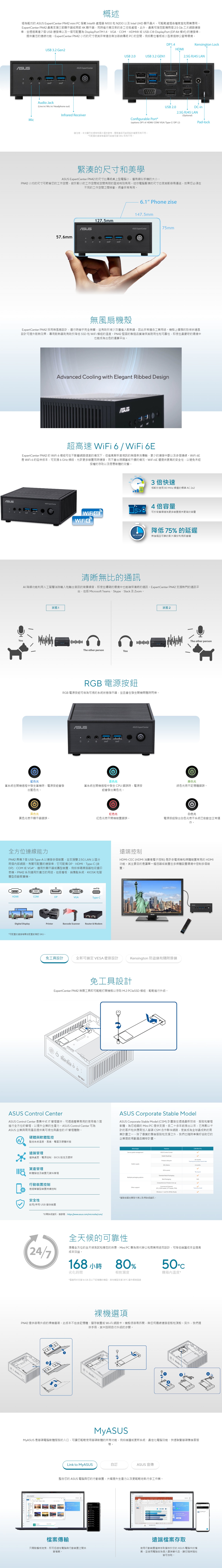 ASUS 華碩 ExpertCenter PN42 Mini PC 桌上電腦