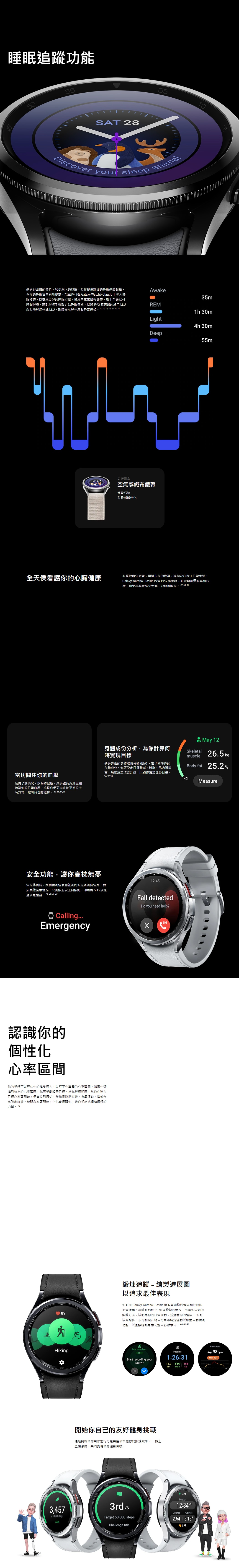 SAMSUNG 三星電子 Galaxy Watch6 Classic 47mm (藍牙) 智能手錶