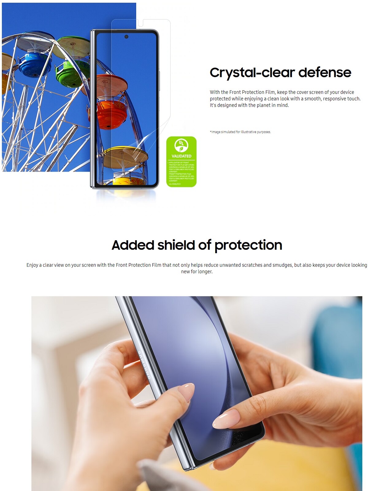 SAMSUNG Galaxy Z Fold5 Front Protection Film Screen Protector