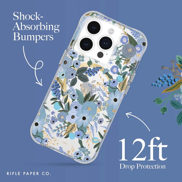 CASE-MATE Rifle Paper Co. - Garden Party 手機殼兼容MagSafe適用iPhone 15 Pro 手機外殼