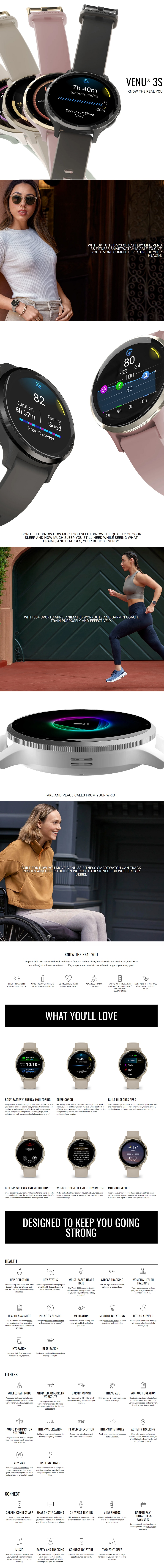 GARMIN Venu 3s Smart Watch