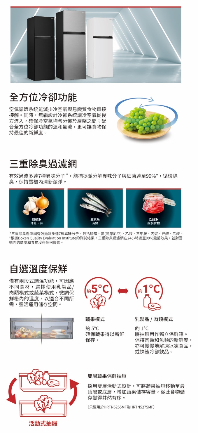 HITACHI 日立 HRTN5255MF 日立纖巧變頻環保雙門雪櫃 (包拆箱埋位)