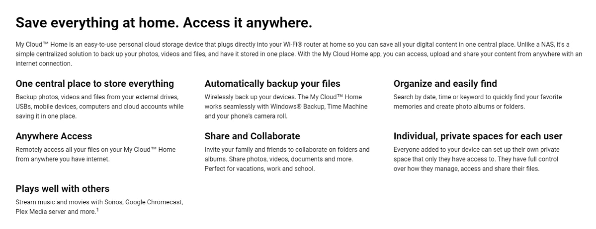 WESTERN DIGITAL MY CLOUD HOME 4TB